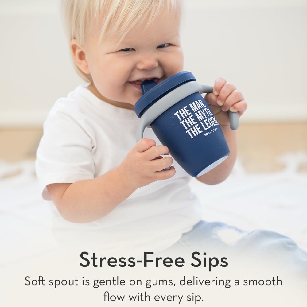 Bella Tunno Sippy Cup, Silicone Training Cup with Transition Handles for Infants, Toddlers & Kids, Babies 6-12 Months & Toddlers 1-3 Years, Boys & Girls, Oops I Dropped It Again, 8 oz