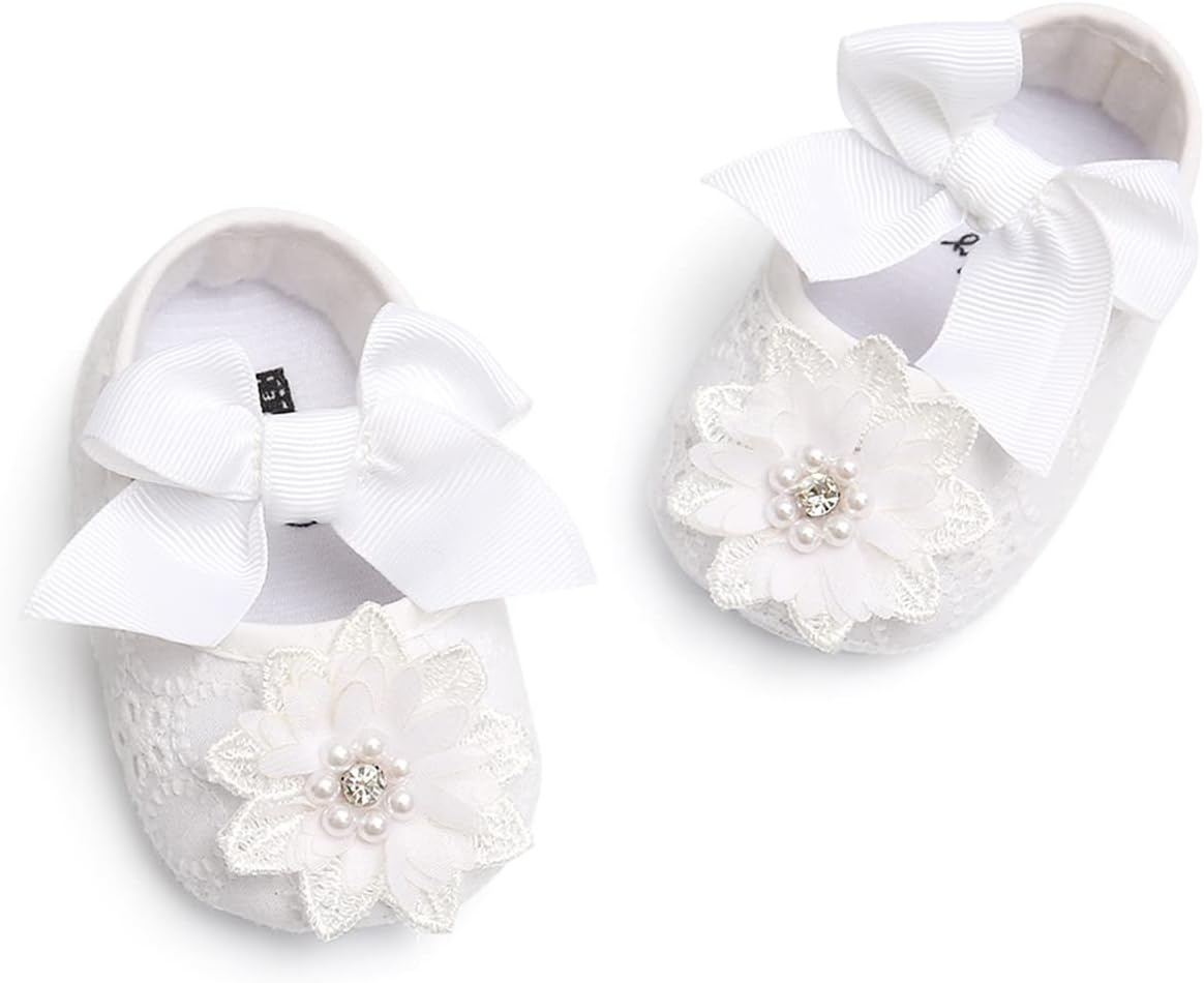 Baby Shoes Mary Jane Flats Non Slip Soft Sole Infant Toddler Sneakers First Walkers Party Christmas Dress Shoes