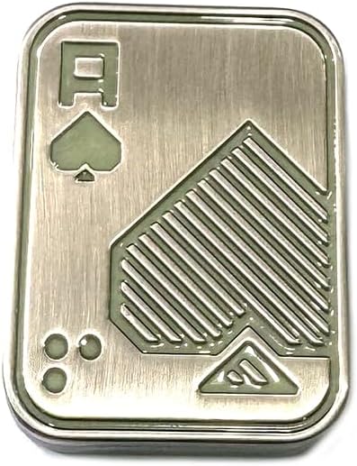 Luminous Noctilucent Upgrade Fidget Slider, Metal Fidget Toys Poker Push Card Stress Relief Toy, EDC Toy Fidget Toy Haptic Coin, Office Desk Toys Gifts for Boyfriend and Father(AA)