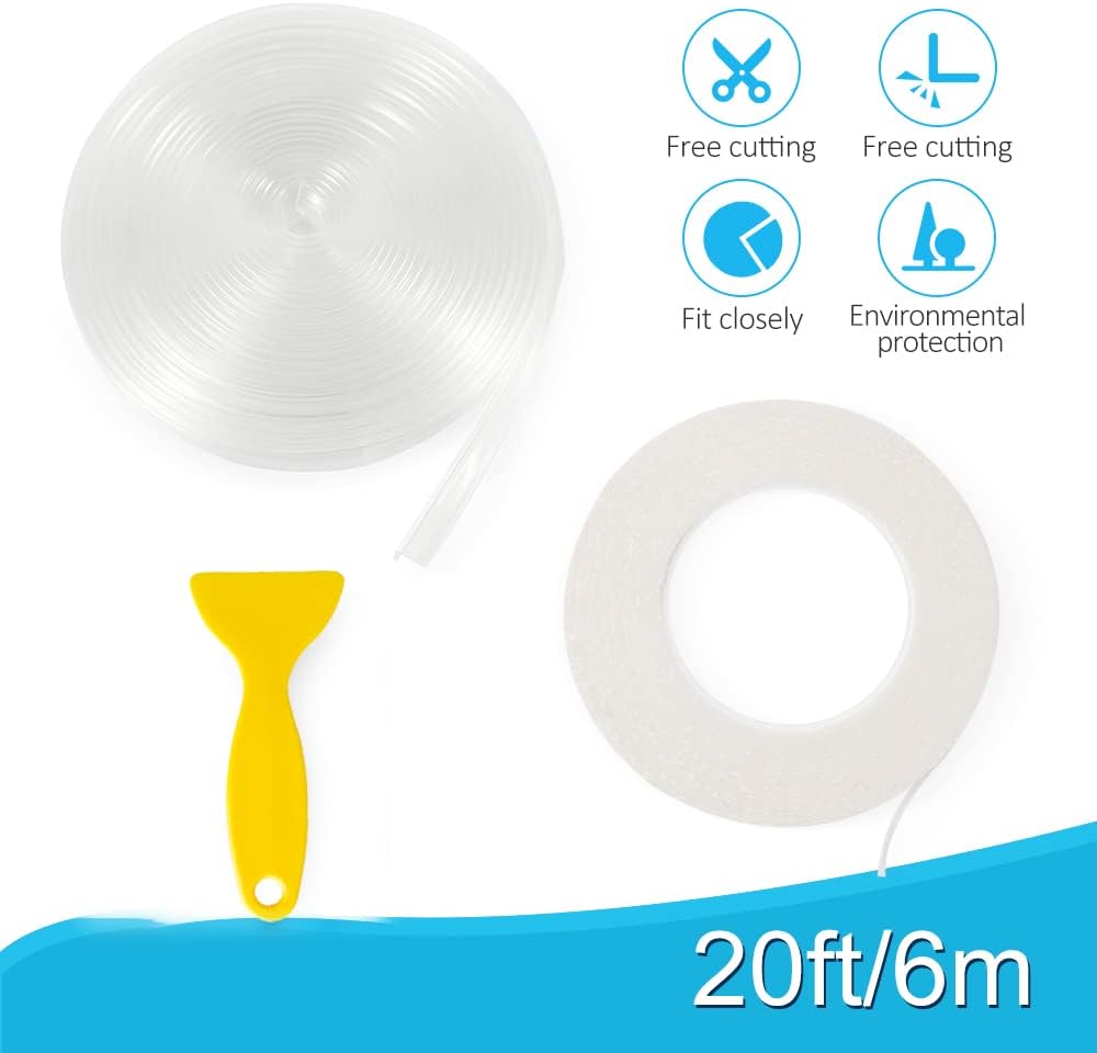 Baby Proofing, Tables Corner Guards Baby Child Safety, 20ft(6m) Soft Bumper Strip Furniture Clear Toddler Edge Corner Protectors, Desk Edge Cushion