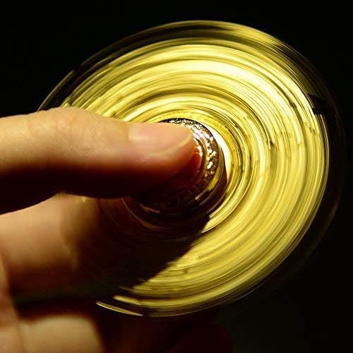 Golden Sphere Fidget Spinner Toy for Kids Adults, Gold Orb Metal Fingertip Hand Finger Spinner, Cool Desk Decoration Toy for Home Office, Wizard Fan Gift, Perpetual Motion Spinning