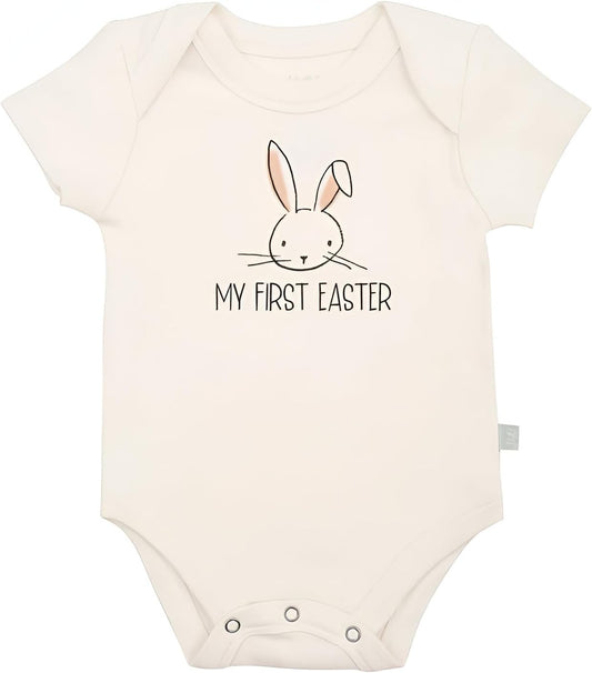 Finn + Emma Organic Cotton Graphic Baby Onesie - Gender Neutral Bodysuits for Babies 0-12 Months in Multiple Sizes and Styles