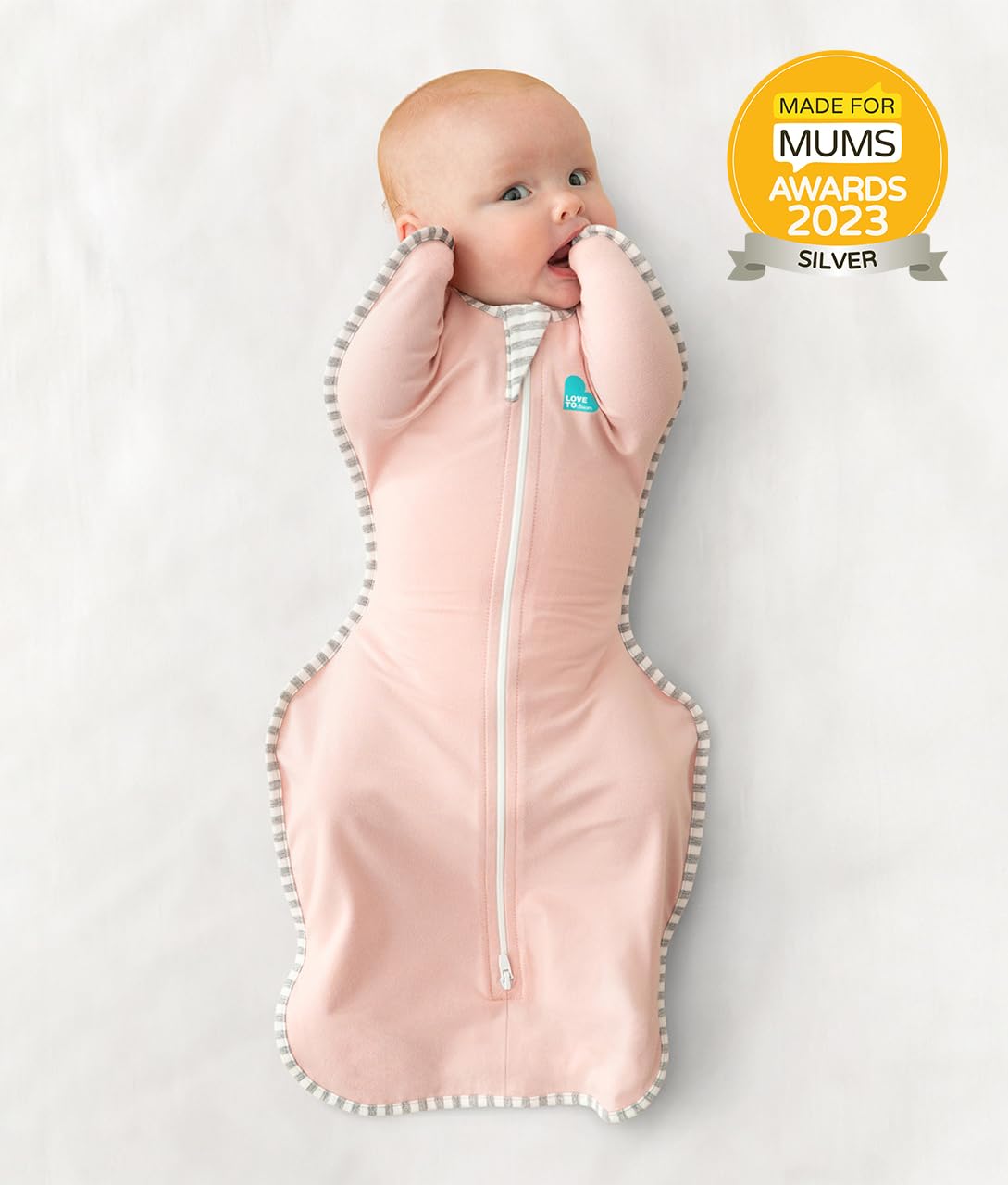 Love to Dream Swaddle UP, Baby Sleep Sack, Self-Soothing Swaddles for Newborns, Improves Sleep, Snug Fit Helps Calm Startle Reflex, New Born Essentials for Baby, 1.0 TOG, 5-8.5 lbs, Pink