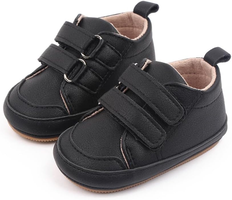 LONSOEN Baby Girls Boys Loafers Prewalker Dress Crib Shoes