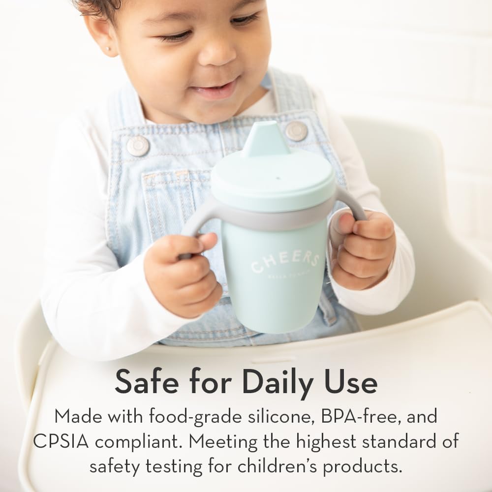 Sippy Cup by Bella Tunno, Silicone Training Cup with Transition Handles for Infants, Toddlers & Kids, Babies 6-12 Months & Toddlers 1-3 Years, Boys & Girls, The Legend, 8 oz