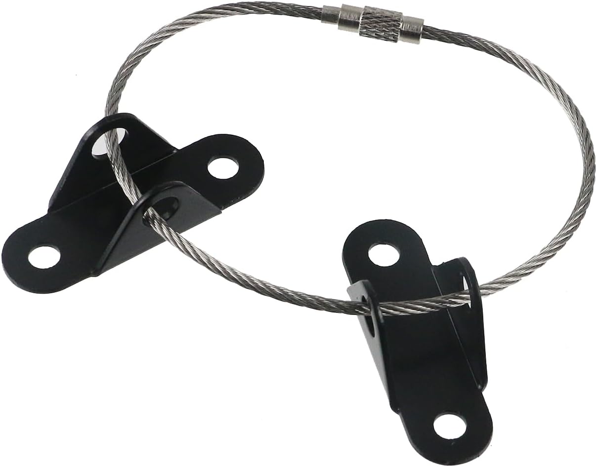 Oedema 10 Pcs Furniture Anchors Furniture Straps Anti Tip Furniture Anchor Securing Cabinet Bookcase Dresser Wall Anchors, Black