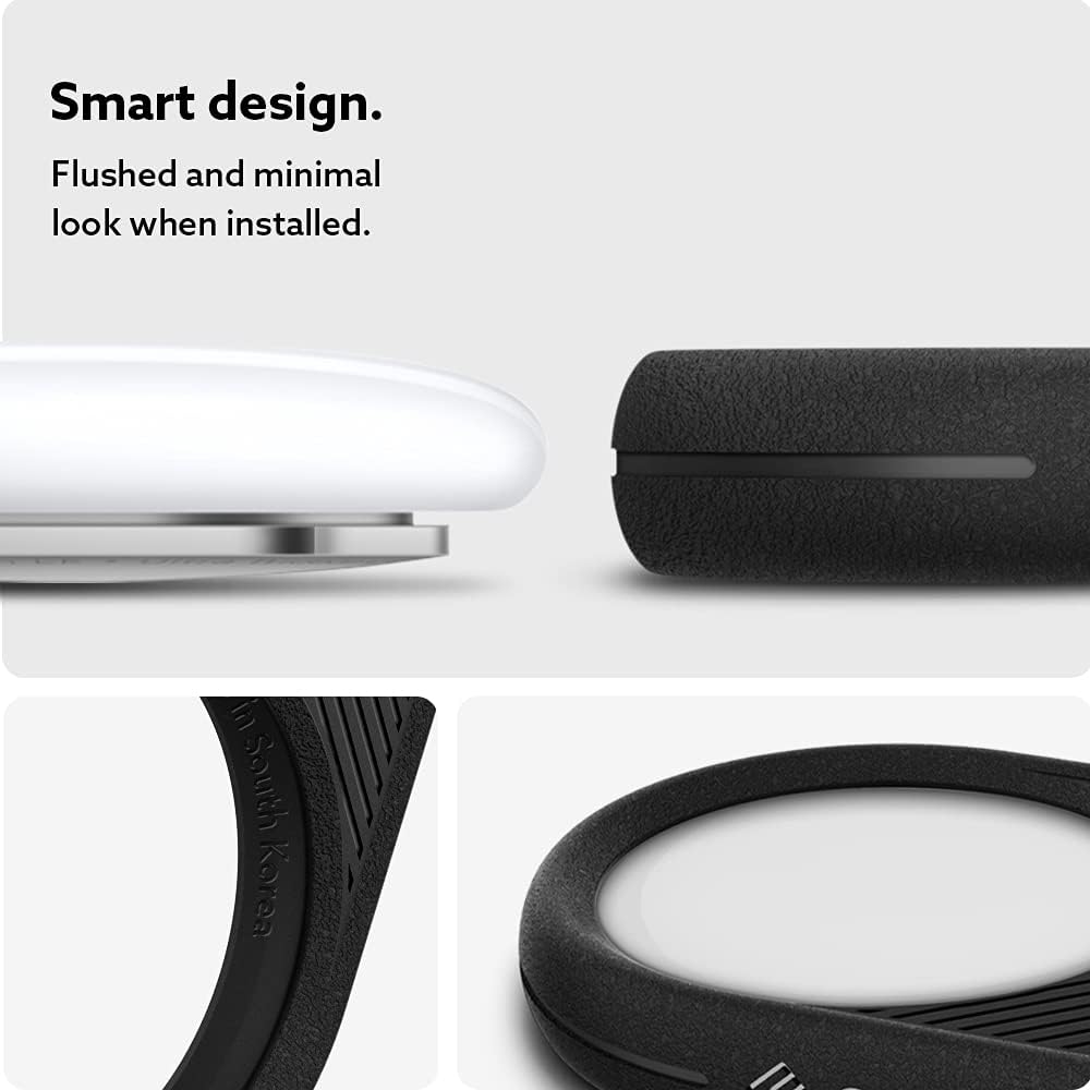 Caseology Vault Compatible with Apple AirTag Case for AirTag Keychain Holder (2021) - Matte Black