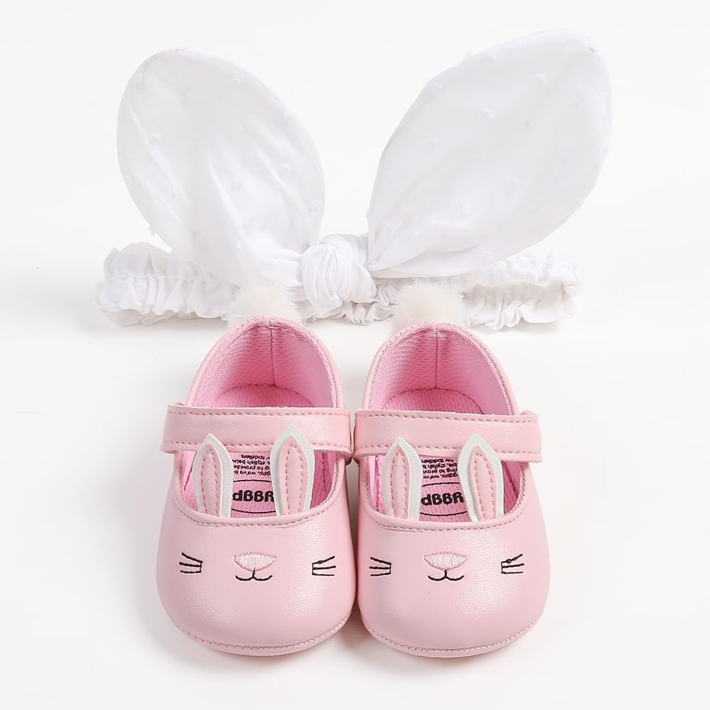 Baby Shoes Mary Jane Flats Non Slip Soft Sole Infant Toddler Sneakers First Walkers Party Christmas Dress Shoes