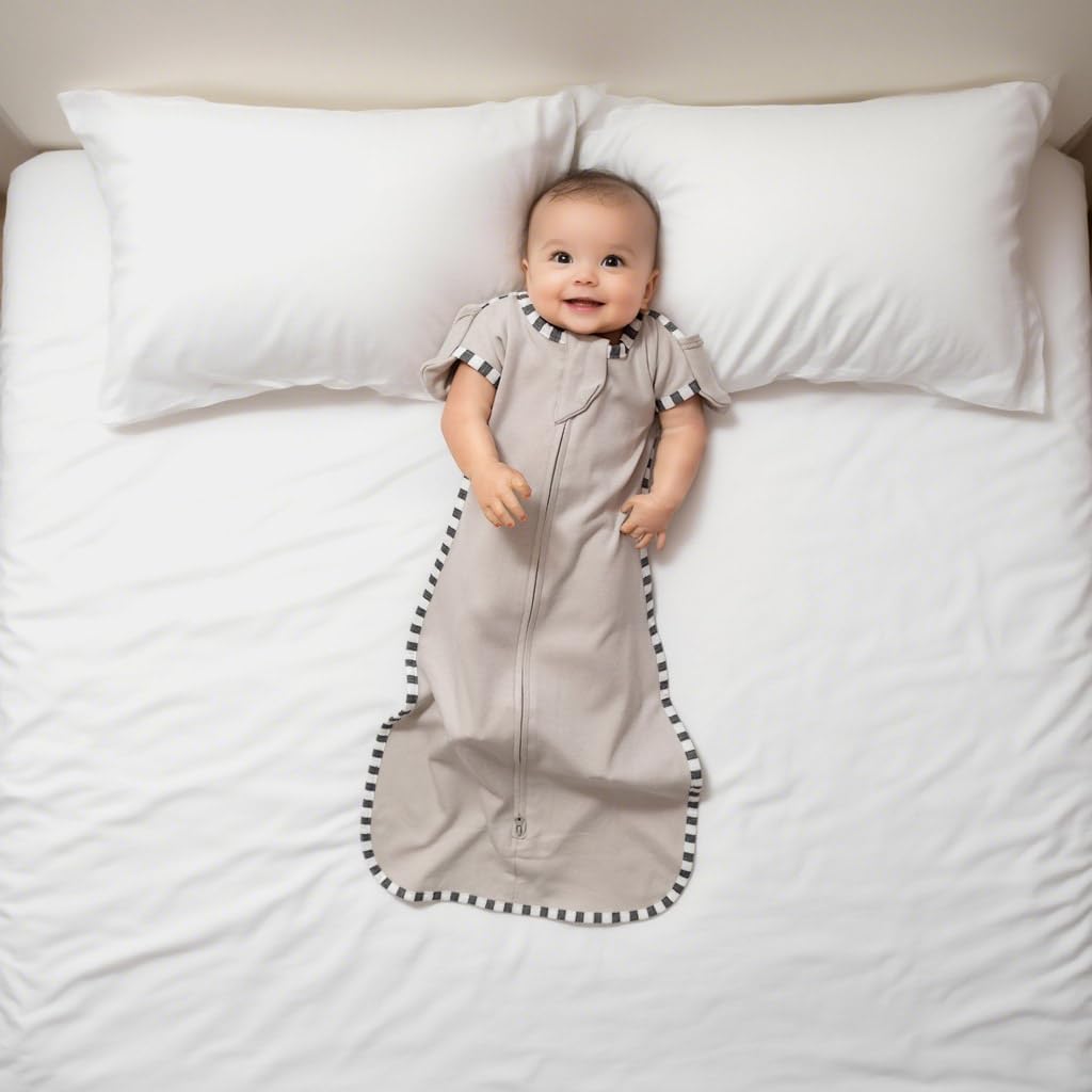 Baby Swaddle Blanket for Newborns and Infants,2-Piece Set Infant Pajamas,Bidirectional Zipper,Easy to Put On and Take Off