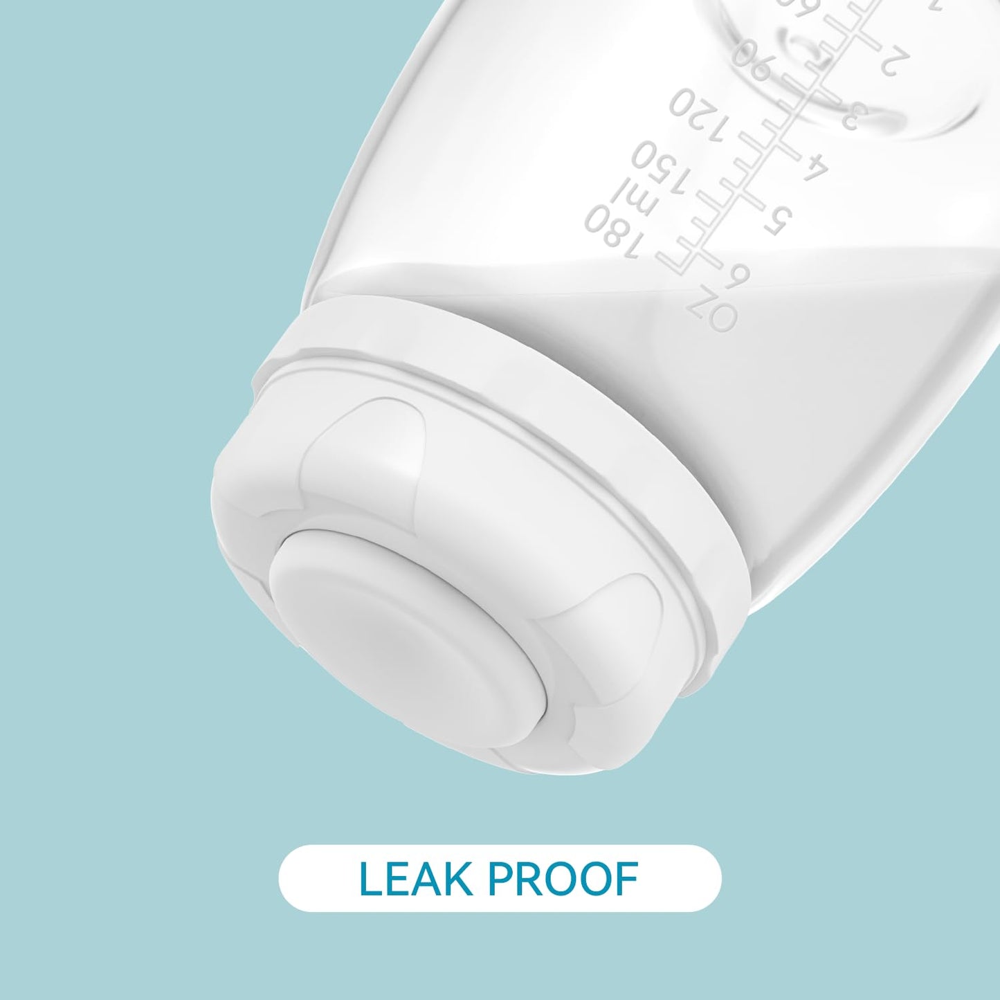 Breast Milk Collection and Storage Bottles, 6oz/180ml, Compatible with Spectra S1 S2 9 Plus, Motif Luna, and Most Wide-Mouth Flanges, Work with Spectra Bottles for Pumping, 4 Pack