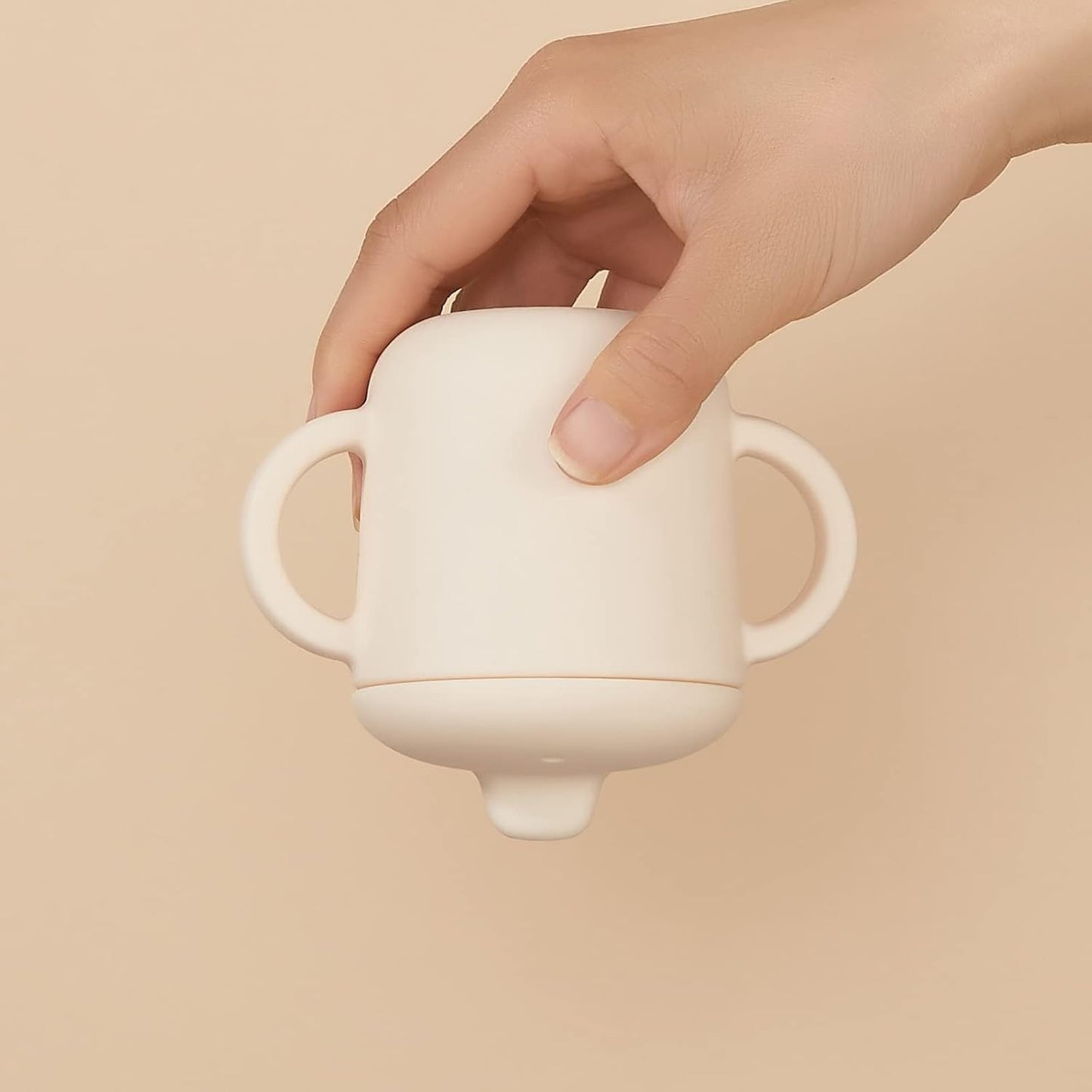 6 Months+ Sippy Cups with Handles, Small Silicone Sippy Cups Leak Proof 5oz,No Spill Sippy cups for Toddlers (Green)