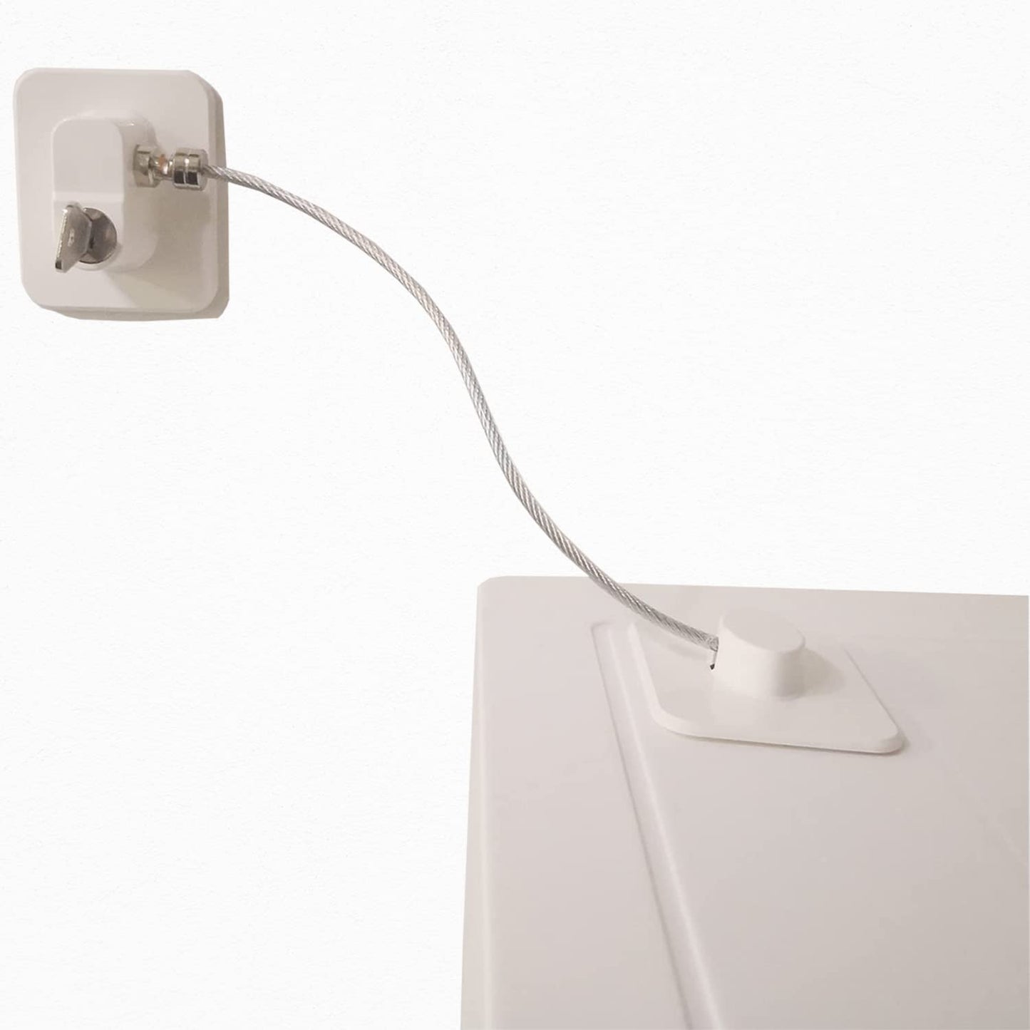 YEYA Upgraded No Drill Anti Tip Furniture Wall Anchors for Baby Proofing White 4 Pack