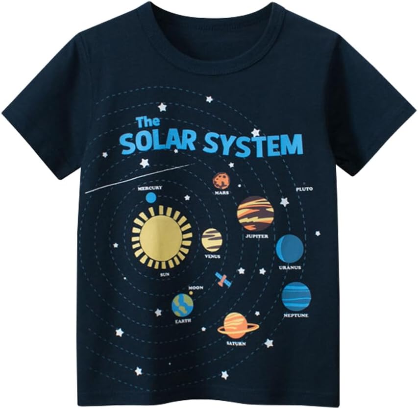 Boys' 4-Pack Excavator Short Sleeve Crewneck T-Shirts Top Tee Size 2-7 Years Toddler Boys' Value Pack Cotton T-Shirt