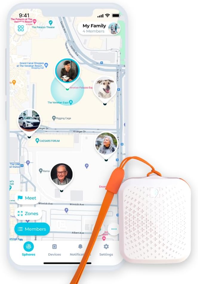 Tack GPS [Lowest Monthly fee| 30 Days Battery Life| FCC Certified] -Child, Kids, Pet, Dog, Cat, Elderly, Alzheimer, Car, Vehicle, Bike, Personal Tracking Device. GPS +WiFi +Cellular
