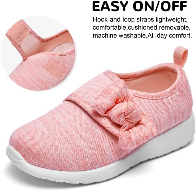 nerteo Toddler Girl Shoes Lightweight Slip On Sneakers for Kids