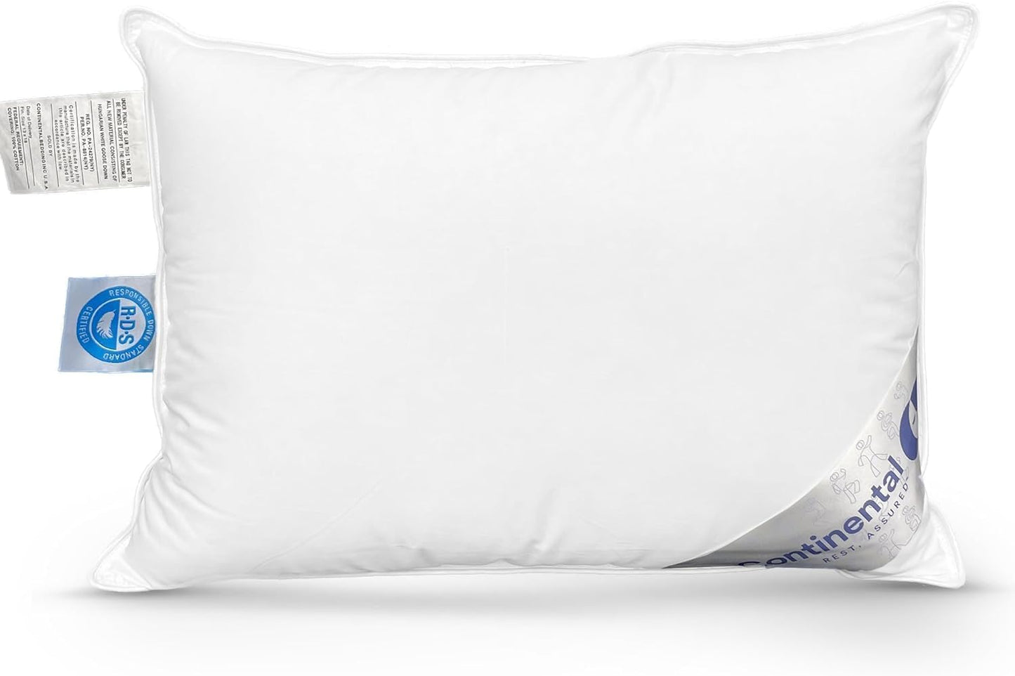 Continental Bedding Toddler-Poly, 13x18 Firm Pillow, White