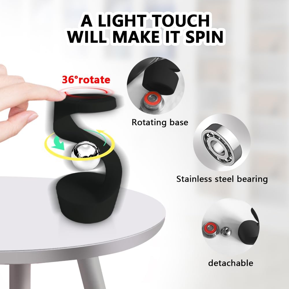 Office stress relief toys,Adult toys,Silicone spiral decompression toy,Boring&relaxing toys,Move the rotating bearing to rotate the toy,Help Relieve Stress,Anxiety,Tension,Promotes Focus (Light green)