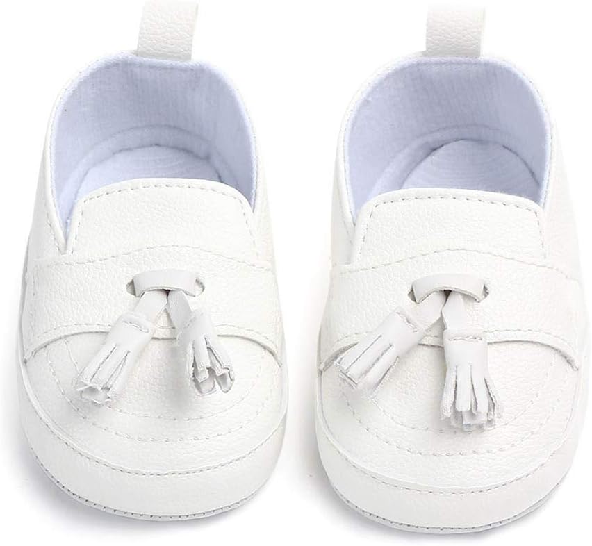 LONSOEN Baby Girls Boys Loafers Prewalker Dress Crib Shoes