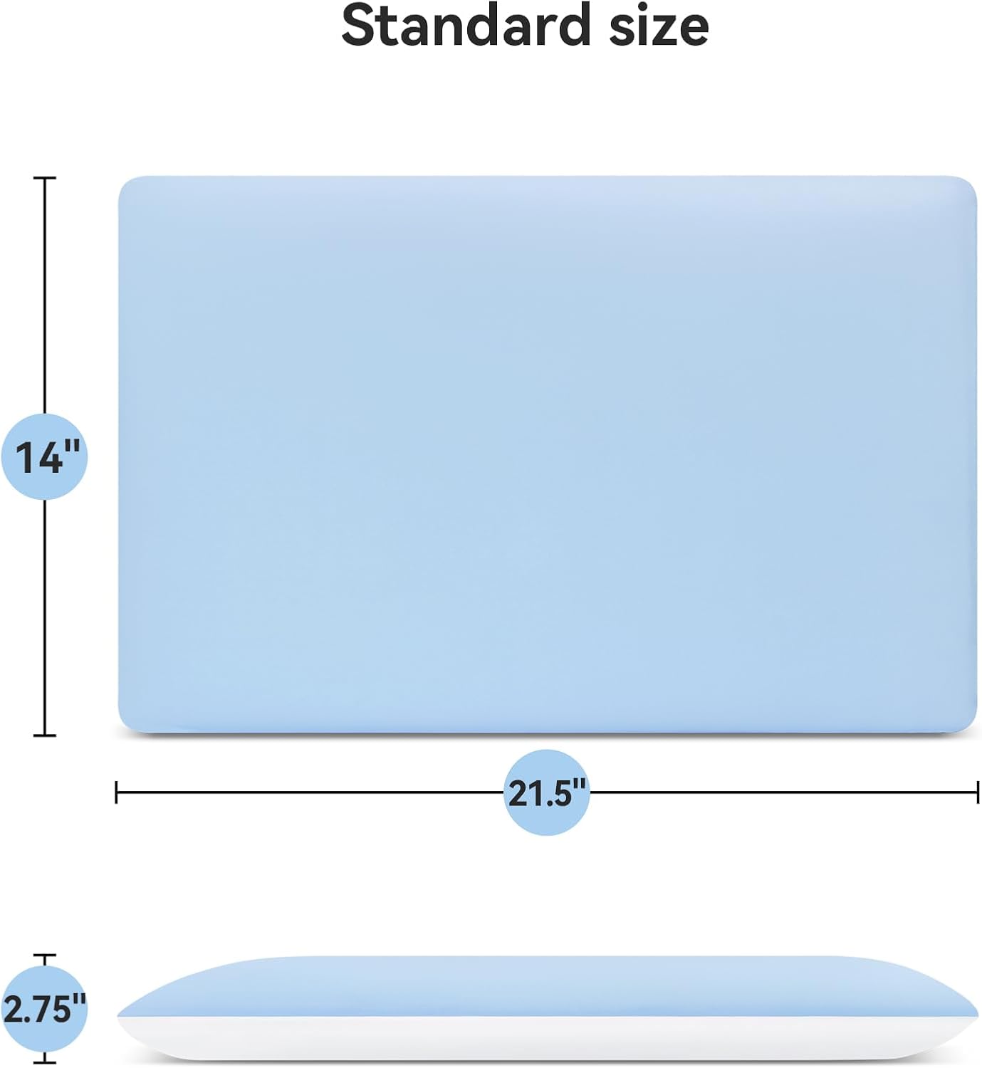 AM AEROMAX 2.75 Inches Standard Size Hyper Slim Memory Foam Pillow for Stomach and Back Sleepers - Thin, Flat Design for Cervical Neck Alignment and Deeper Sleep.