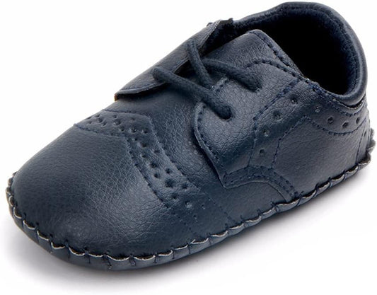 LONSOEN Baby Girls Boys Loafers Prewalker Dress Crib Shoes
