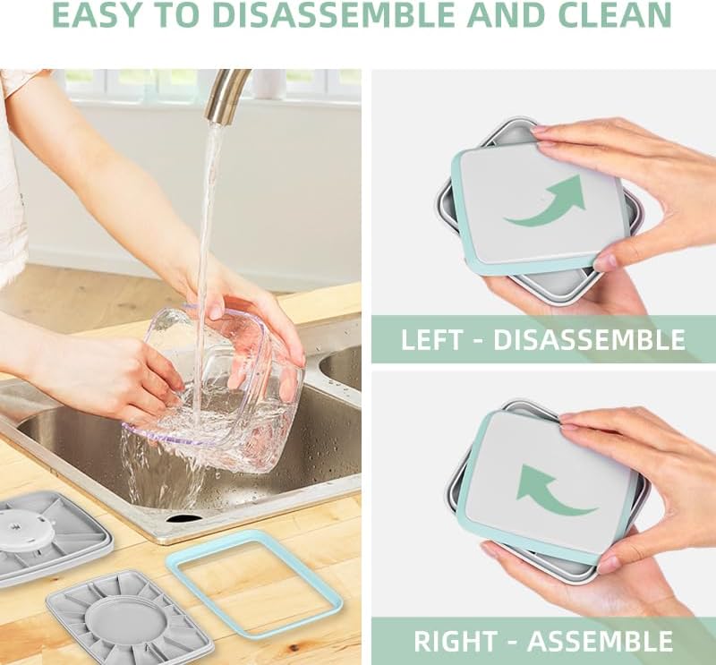 Ankou Pop Airtight Food Storage Containers with Lids- 3 Pcs Stackable One Button Opening Food Containers, Kitchen Pantry Storage Containers for Snacks Candy Salt Herbs Spices BPA-Free (1.2 QT * 3)