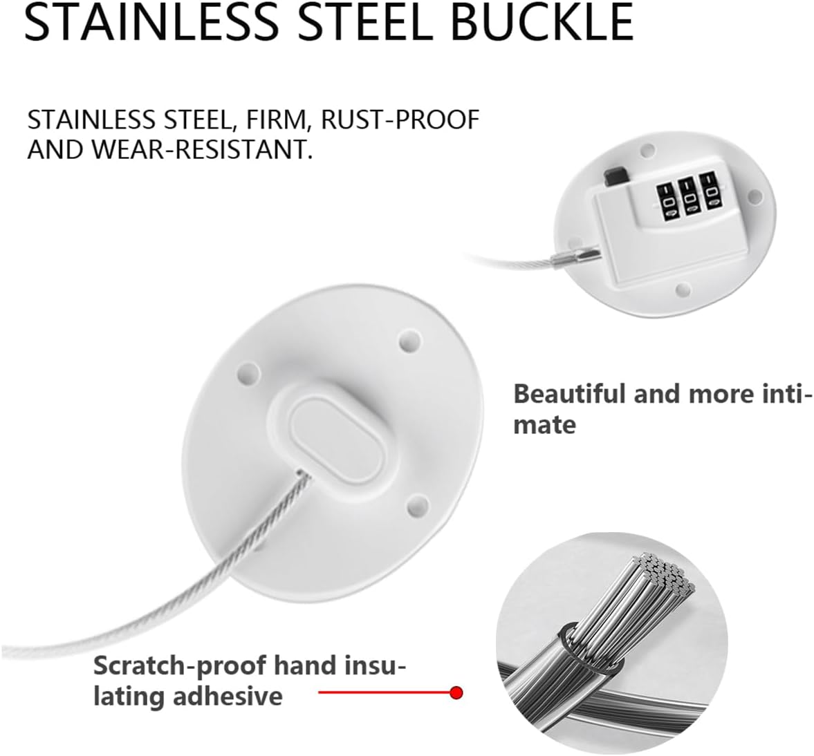 Heavy Duty Combination Refrigerator Lock (2 Pack) - Fridge Lock for Fridge, Cabinets, Drawers, Window and Cabinet Locks Baby Proofing, Strong Non-Marking Adhesive No Drilling (White)