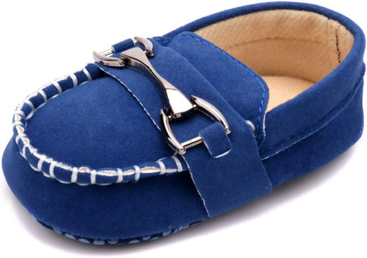 LONSOEN Baby Girls Boys Loafers Prewalker Dress Crib Shoes
