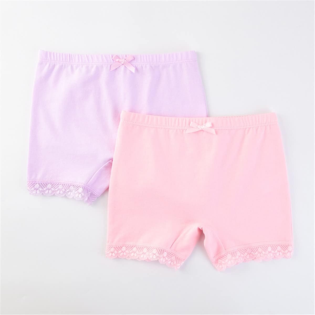 5 Pcs Little Girls Toddler Kids Boy-Leg Shorts Lace Trim Underwear Boxers Briefs Panties