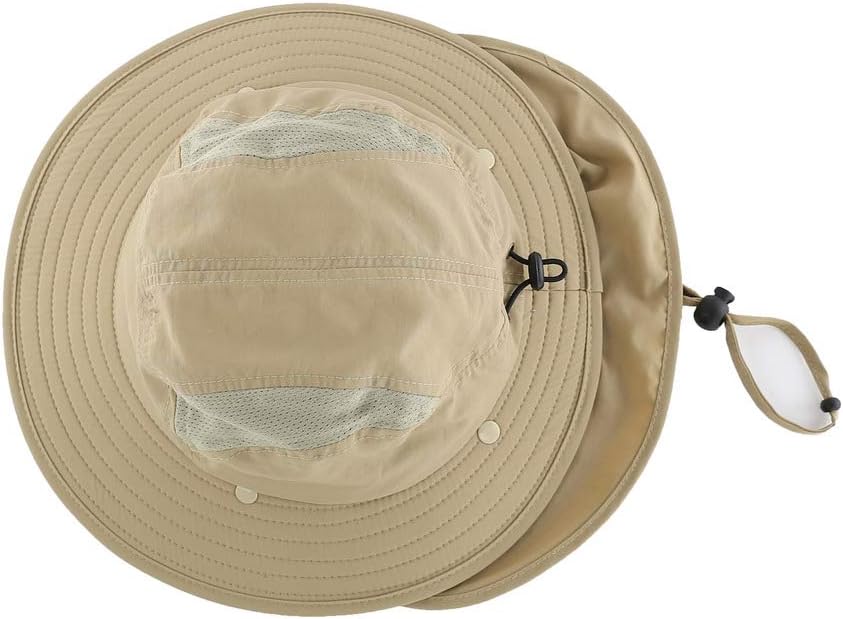 Home Prefer UPF 50+ Boys Sun Hat with Neck Flap Wide Brim Summer Beach Bucket Hat for Boys Girls Toddler Kids Safari Hat