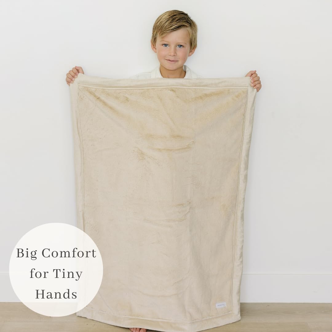 SARANONI Receiving Blankets for Babies Super Soft Boutique Quality Lush Luxury Baby Blanket (Ivory, Receiving Blanket 40" x 30")