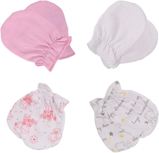 Unisex Baby Cotton Scratch Mittens For Newborn Baby Boys Girls Mittens Accessory 0-6 Months