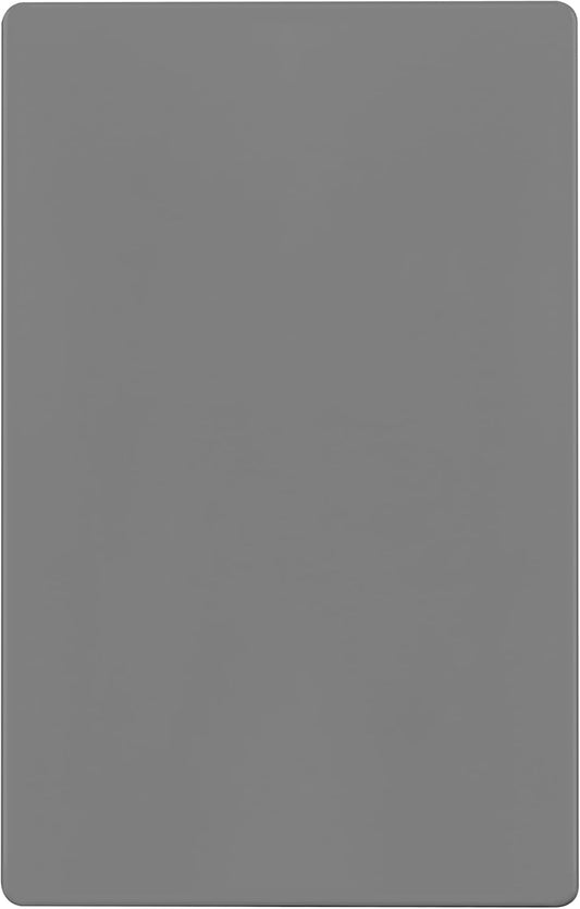 ENERLITES Screwless Blank Wall Plate, Child Safe Blank Device Outlet Cover, Standard Size, 1-Gang 4.68" x 2.93", Polycarbonate Thermoplastic, UL Listed, SI8801-GY, Glossy, Gray