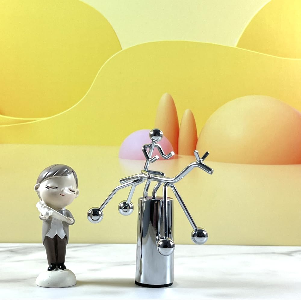 Steel Balance Toy Kinetic Art Table Balancing Decorations Physics Toy Home Office Toys Kinetic Desk Toys FN05