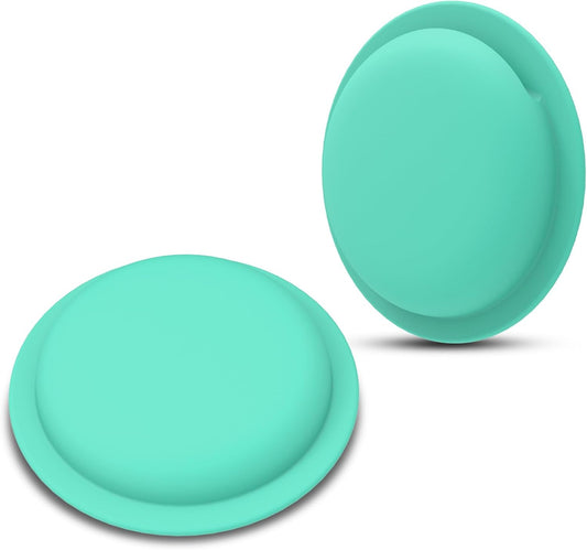 LiZHi Case for Apple Airtag Holder Airtag Case Cover Airtag Sticker Stick on Adhesive Mount Silicone for Tv Remote Car AirTag Phone Case 2 Pack (Mint Green)