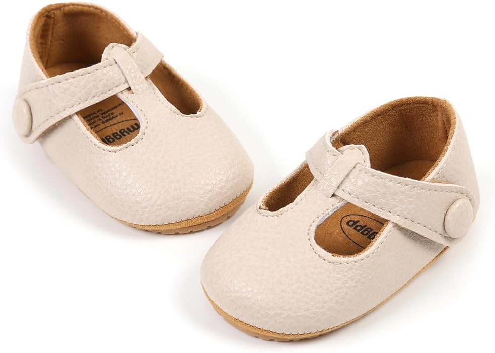 Baby Shoes Mary Jane Flats Non Slip Soft Sole Infant Toddler Sneakers First Walkers Party Christmas Dress Shoes