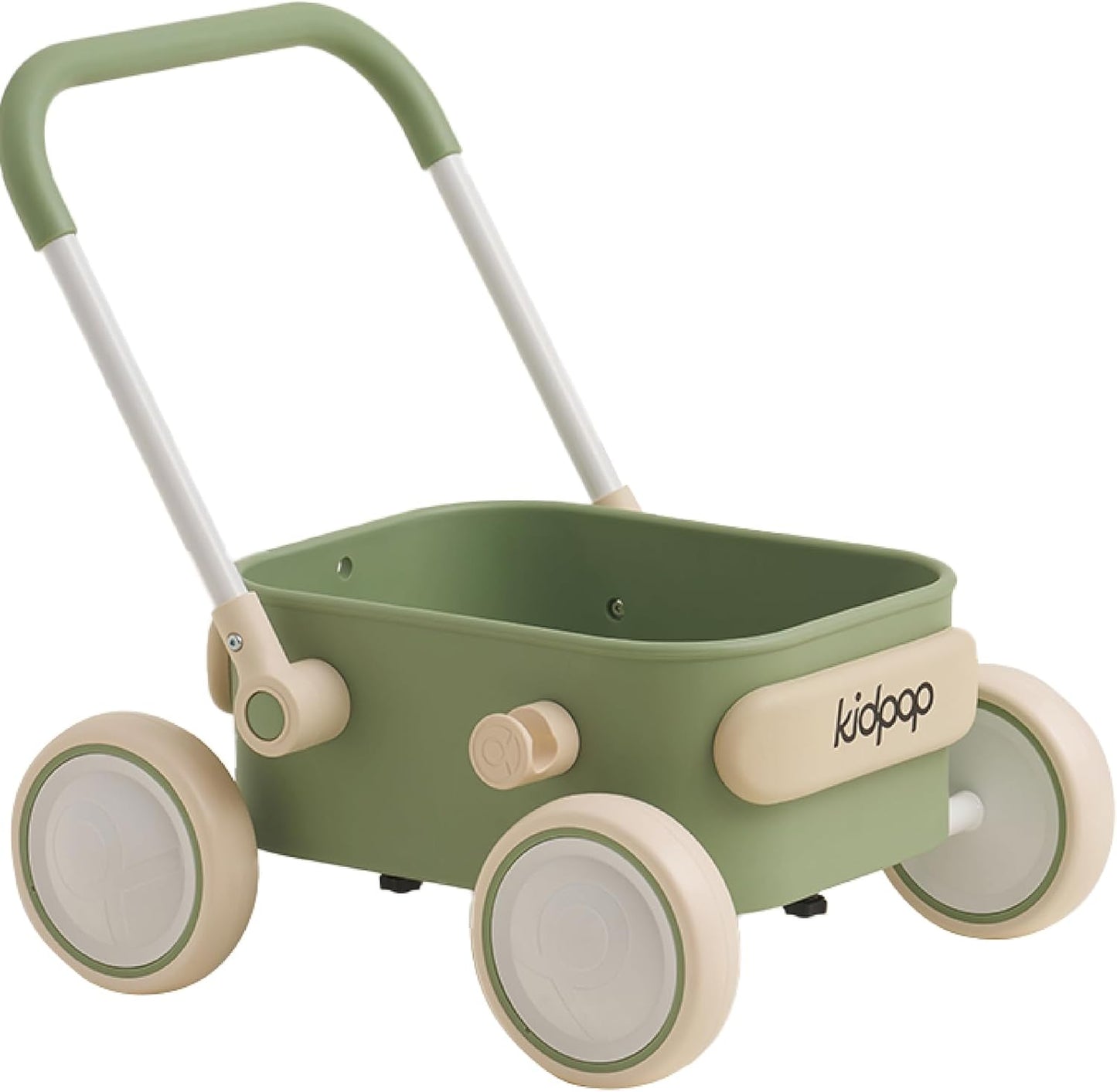 PULA Baby Push Walker with Wheels Toddler Wagon for First Learner Baby Toys 6-12 Months, 1 Year Old Birthday Gifts, Indoors and Outdoors (Green)