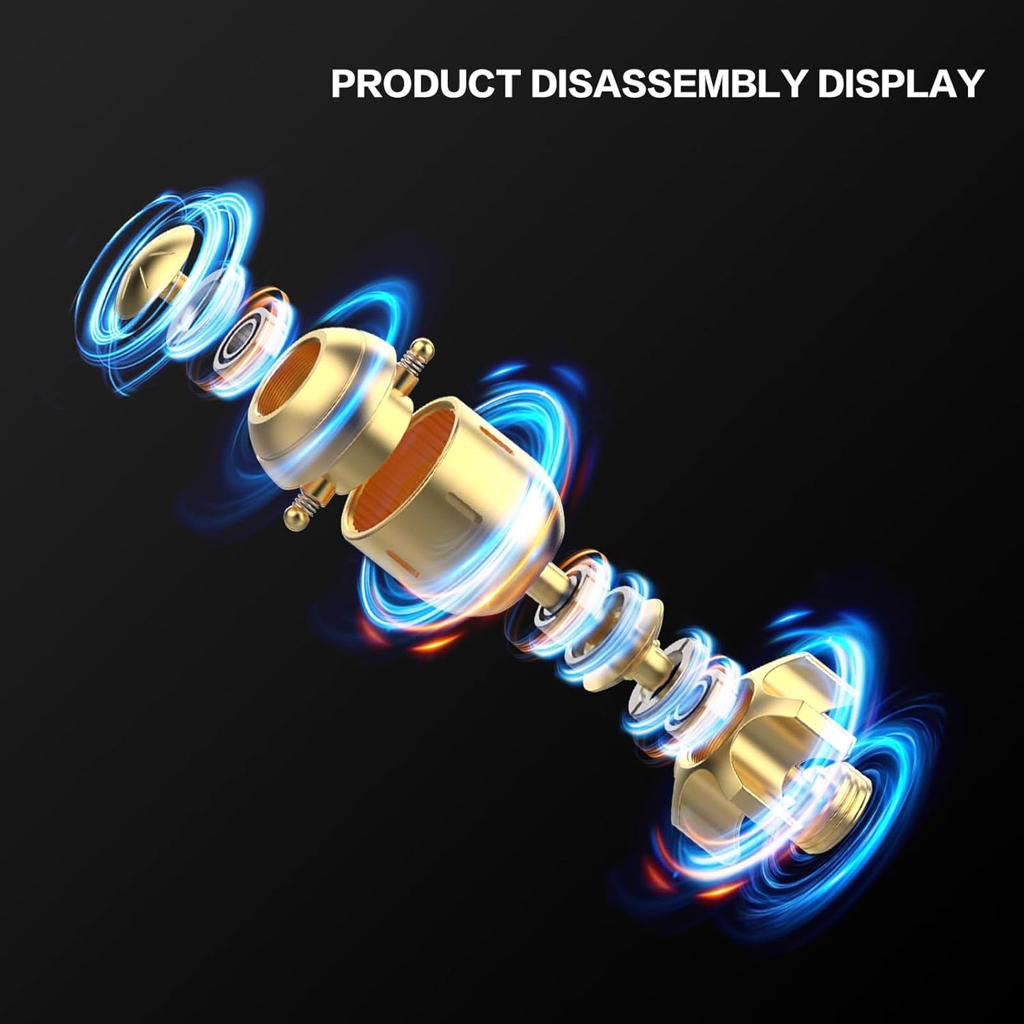 HengLiSam Metal Fidget Toys for Adults, EDC Atomic Bomb Fidget Desk Spinners, Clicker Haptic Adult Toy for Anxiety ADHD, Cool Office Gadgets Gift for Dad Teens, Fidgets Toy for Men and Kill Time