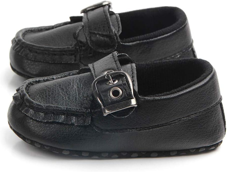 LONSOEN Baby Girls Boys Loafers Prewalker Dress Crib Shoes