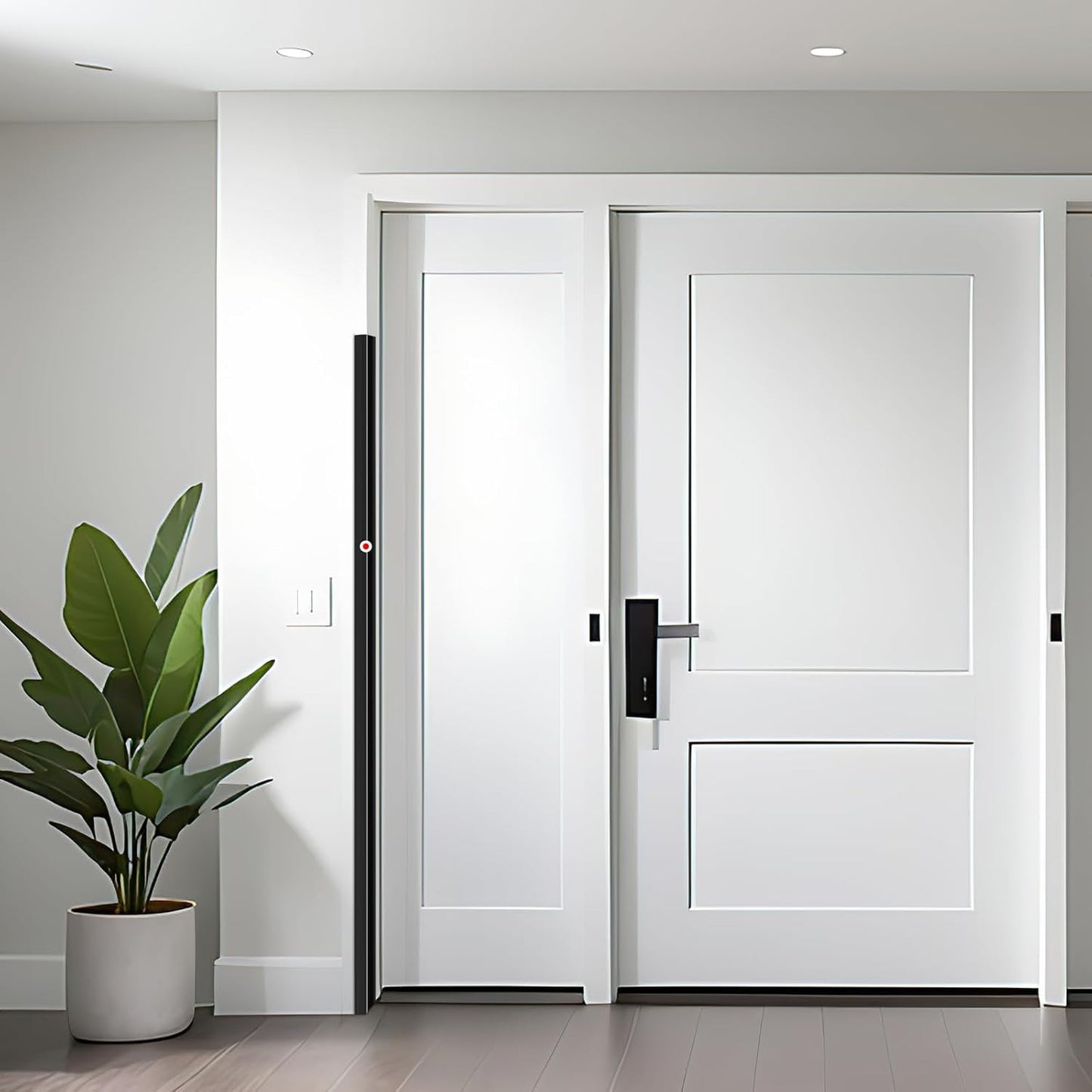 2PCS Wall Corner Protectors Guards - Self Adhesive Corner Protector & Corner Guards for Walls Edge Protection, Easy to Apply - No Tools Needed(Black, 31.5"x1.18")