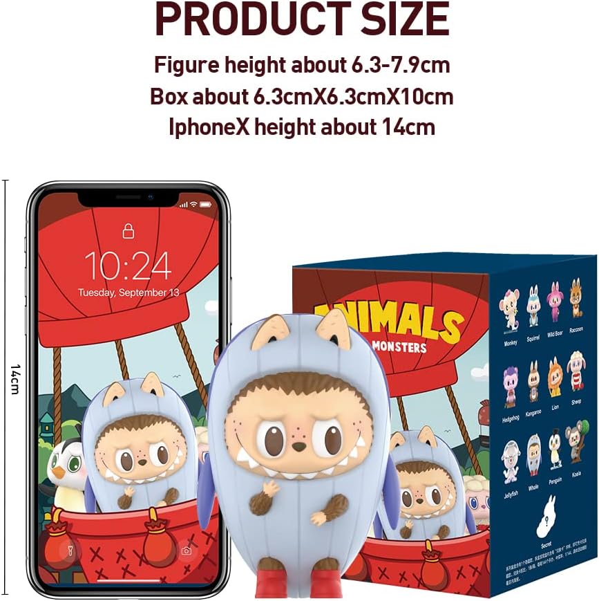 POP MART The MONSTERS Animals Series, The MONSTERS Blind Box Figures, Random Design Action Figures Collectible Toys Home Decorations, Holiday Birthday Gifts for boys and girls, Single Box