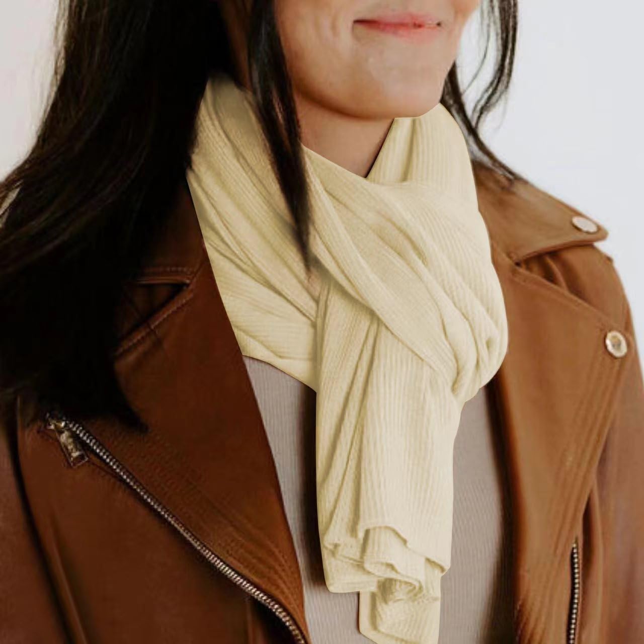 Knit Nursing Cover for Baby Breastfeeding, Warm Cozy Swaddle, Breathable and Soft, Multi Use Cover for Car Seat Scarf Baby Blanket Poncho (beige)