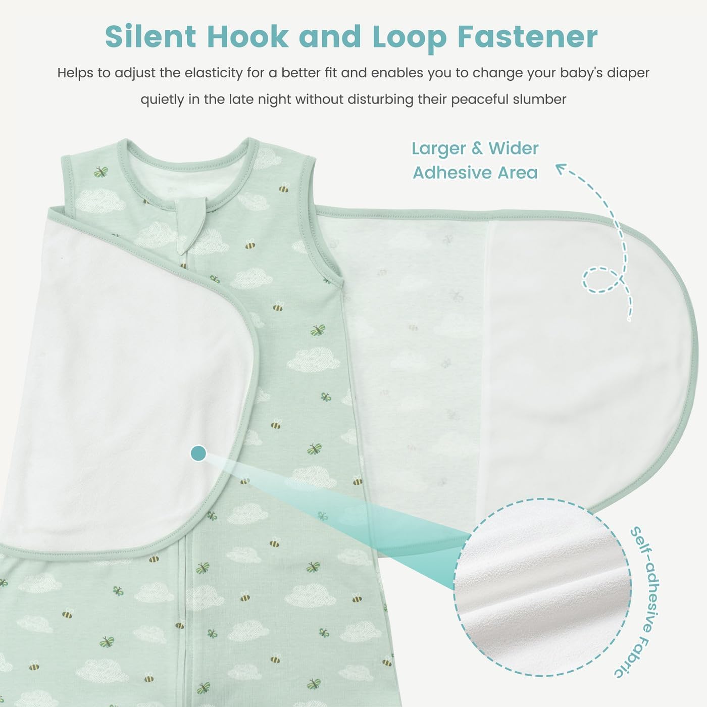 Baby Swaddle Sleep Sack 1.0 Tog 3-in-1 Baby Wearable Blanket 100% Cotton Swaddle Blanket Wrap for Newborns 6-12 Months