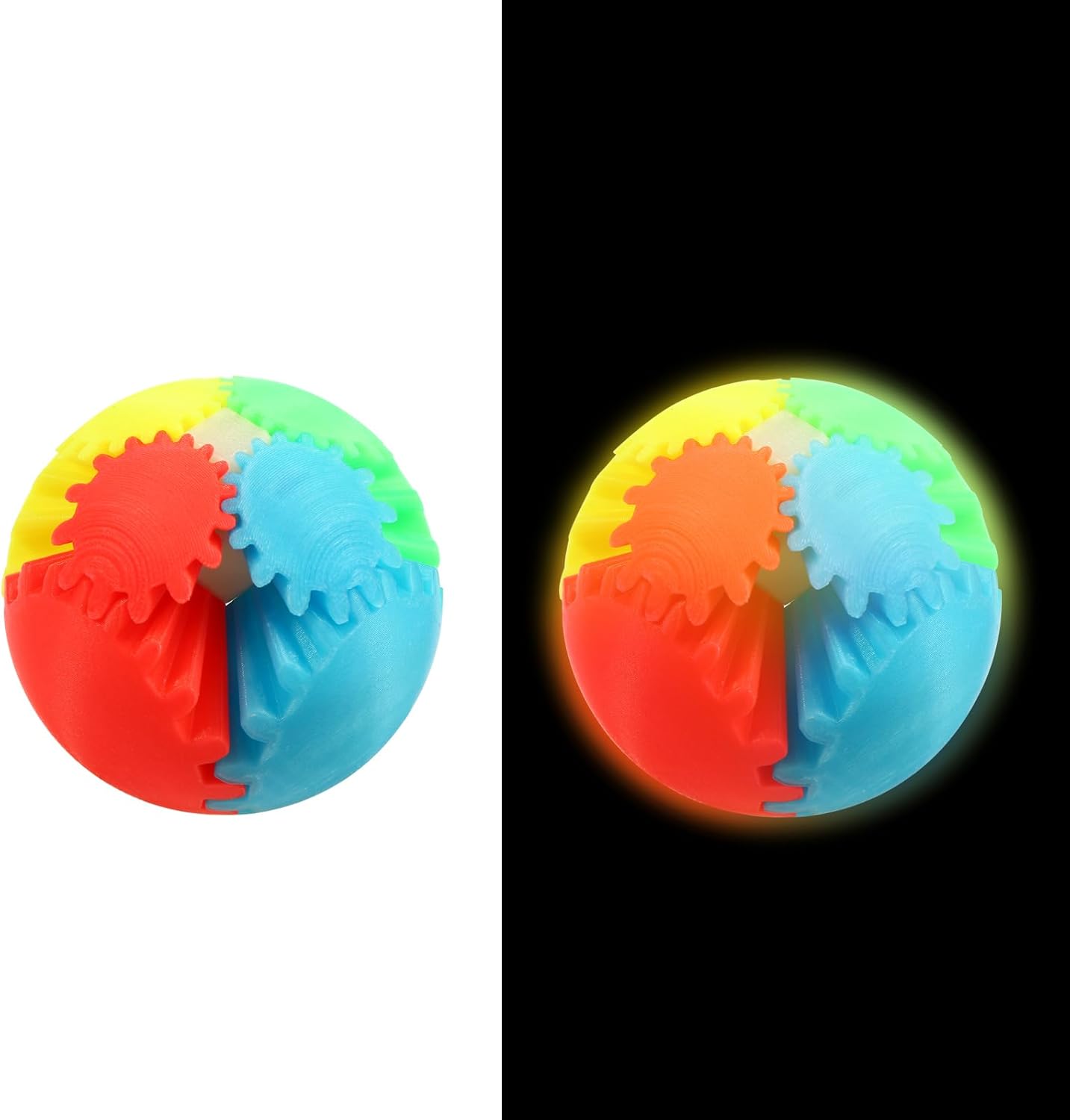 MerryXD Gear Ball Fidget Toy,GearSphere Desk 3D Printed Perfect for Stress and Anxiety Relaxing Fidget Toy Gear Fidget Sphere Activity Gear Ball for Adults Grow in The Dark