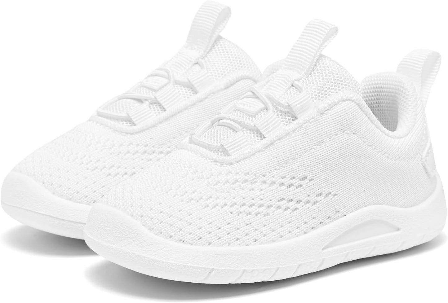 MORENDL Toddler Slip On Sneakers Baby Walking Shoes Non-Slip Breathable Unisex Pink Mesh Lace-Up Athletic Sneakers Infant Running Shoes