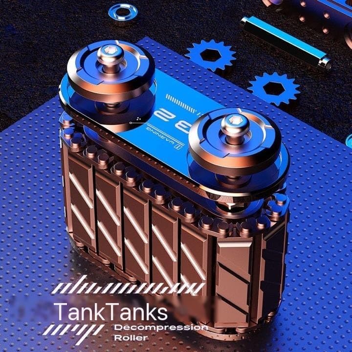 Tank Fidget Toys Adults-Metal Fidget Roller Relief Stress Slider Toys Comfortable Grip,EDC Fidget Spinner Desk Office Stress Relief Toy, Anxiety Autism ADHD Gifts for Adults