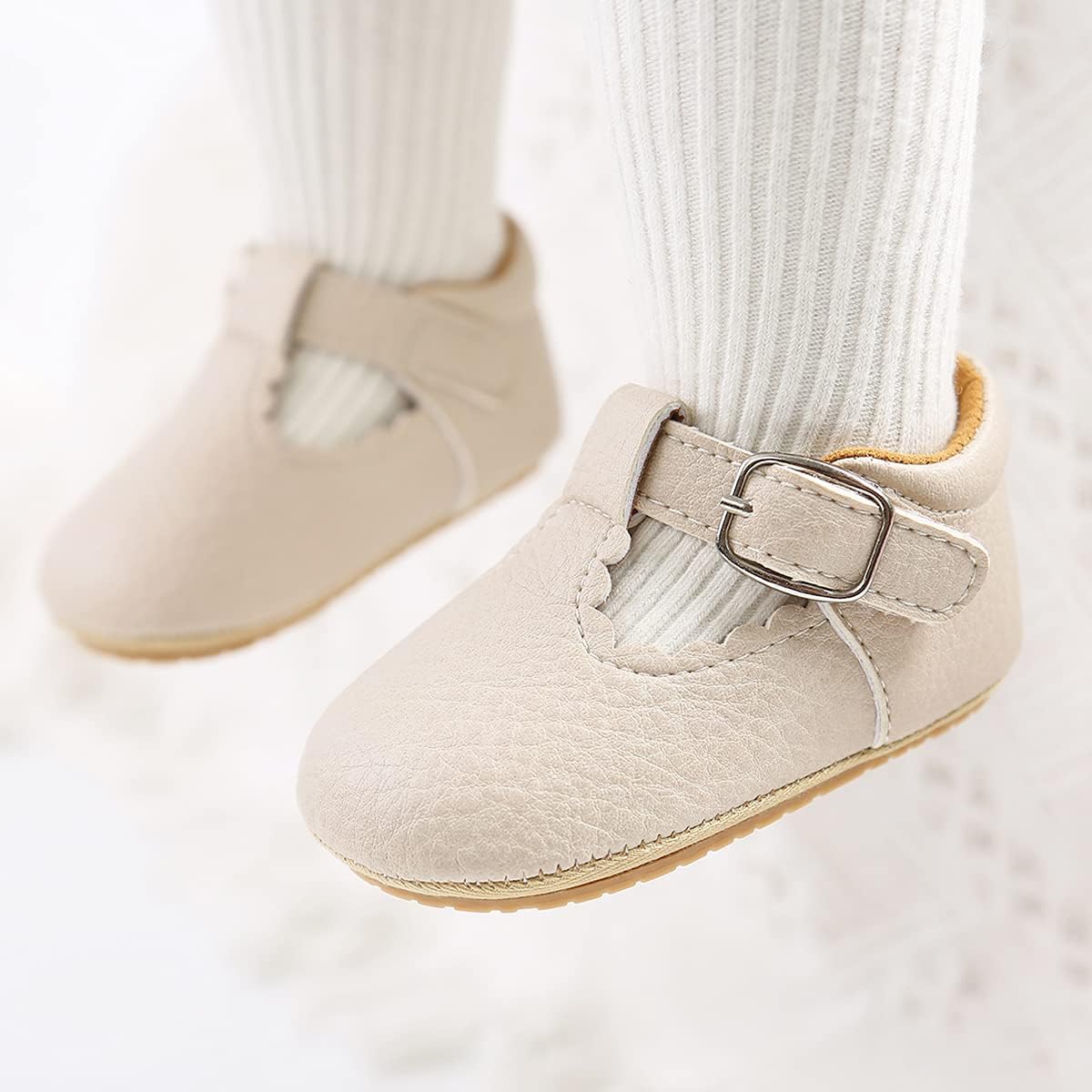 Baby Shoes Mary Jane Flats Non Slip Soft Sole Infant Toddler Sneakers First Walkers Party Christmas Dress Shoes