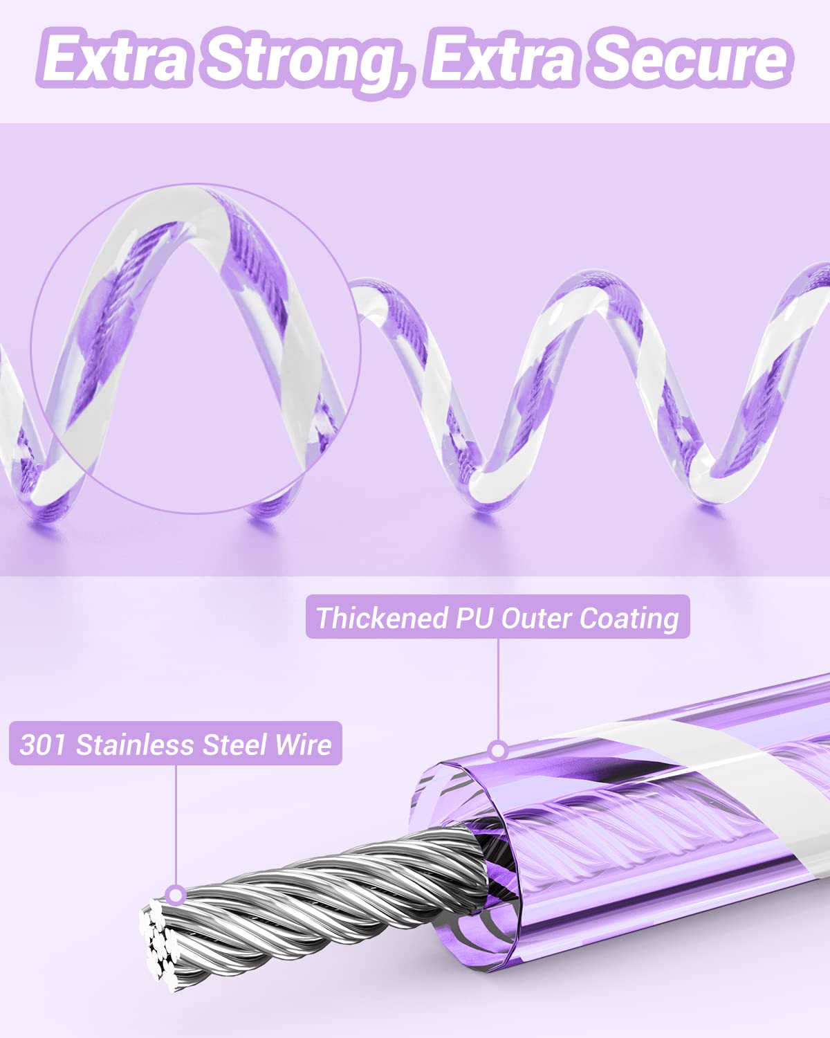 Dr.meter Anti Lost Wrist Link, 2 Pack Toddler Safety Leash with Key Lock, Reflective Child Walking Harness - Dual 8.2ft Length Pink & Purple Kids Leash for Outdoor, Kids Travel Essencials