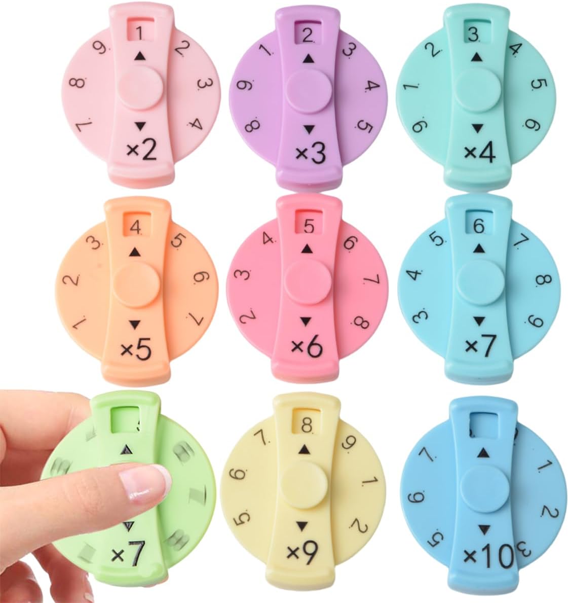 Updated Math Fact Fidget Spinners, Math Facts Fidget Spinners, This is for All The Stimmers - Fidgeters Who are Learning Math, Division and Multiplication on One Fidget (Multiply Or Divide 9pcs)
