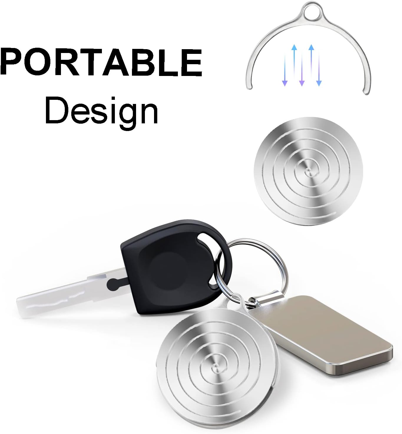 TOMAZON Kinetic Desk Spinning Toy, Stainless Steel Rotating Motion Coin, Optical Illusion Spinning Top for Office Anxiety Stress Relief, Portable ADHD Little Fidget Toys Gift for Adults & Kids(B)