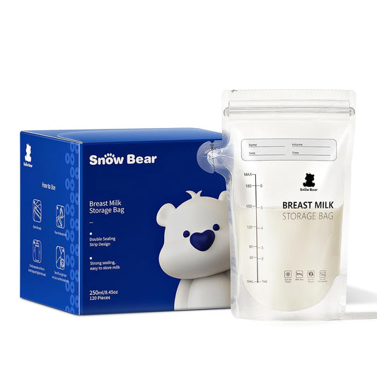 Snow Bear Breastmilk Storage Bag, 6oz Breast Milk Storage Bags for Freezer, 120 Count Milk Bags for Breastmilk